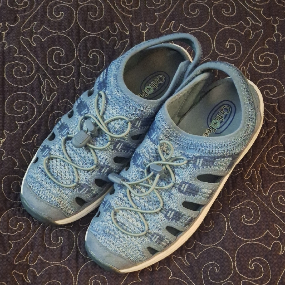 Orthofeet Blue Athletic Sandals with Durable Soles